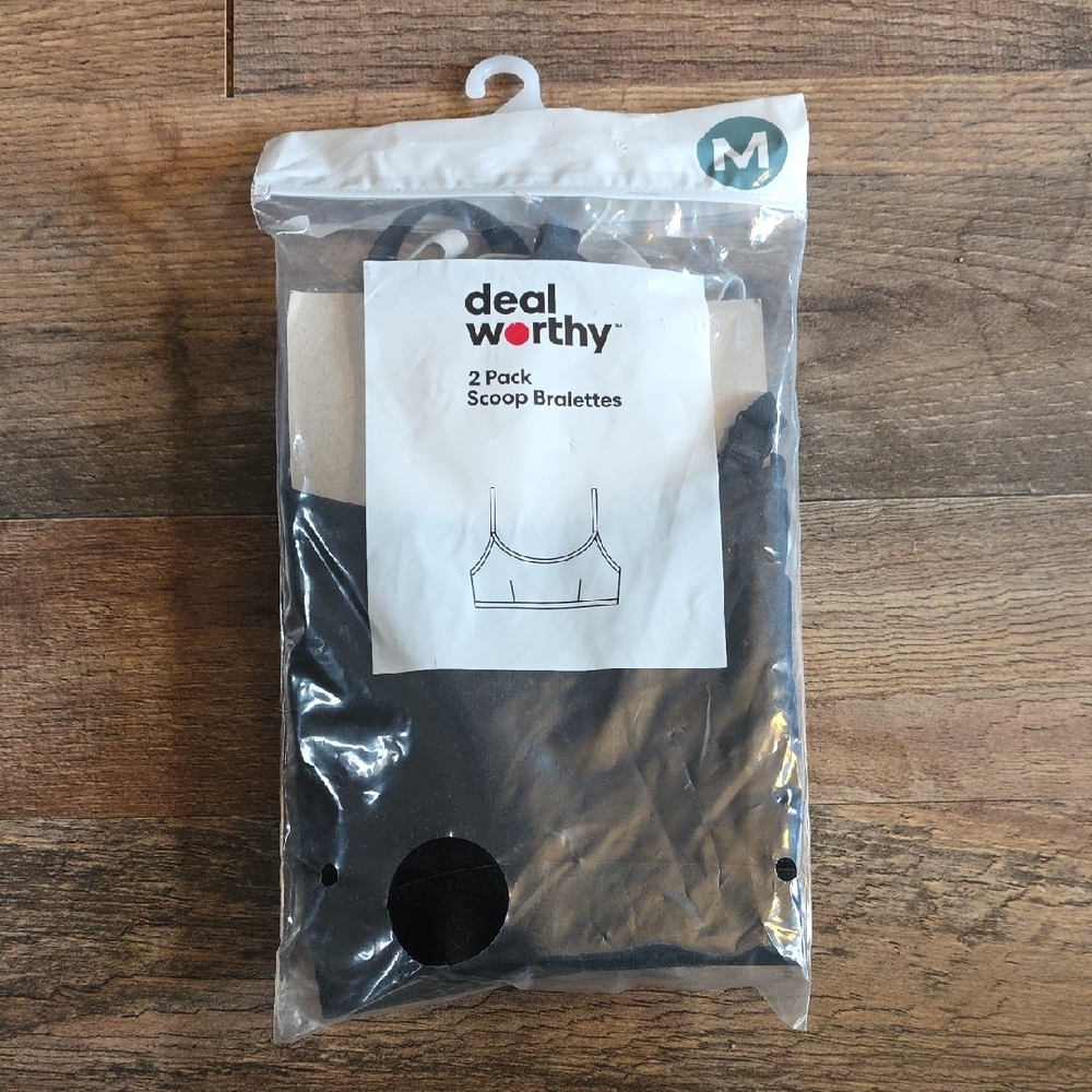 Black Scoop Bralettes - 2 Pack